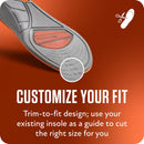 Sof Sole Athletic Trim-to-Fit Insole: A Gel-Cushioned Insole for Enhanced Shock Absorption, Men's 7-13 2
