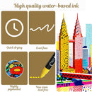 nauets 30 Colors Precision Dual Tip Acrylic Paint Markers Pens - Dot & Fine | Multicolor — 4