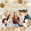 White and Gold Birthday Decorations for Women Girls with Butterfly Sticker — 7