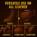 Leather Oil Conditioner with Applicator & Cloth – All-Natural Deep Conditioning Oil for Saddles, Furniture, Bags, Belts & Leather Gear – 8.45oz Restorative Oil for Dry, Cracked Leather — 5