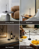 Modern Cordless Table Lamp Set of 2, Black Portable LED Desk Lamps — 6