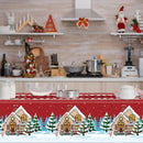 OHOME Christmas Party Decorations | Snowman Plastic Tablecloth for Christmas Decorations Indoor Outdoor Outside - Xmas Party Favors Supplies for Table Decor Backdrop Banner,2 Pack | Red Green White — 5