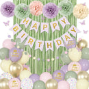 Fairy Lavender Birthday Decorations for Women Girls with Butterfly Stickers | Paste Purple — 2