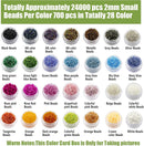 Ybxjges 24000Pcs 2mm Glass Seed Beads Kit, with 28 Colors Small Beads Kit for Girls,Women and Adults,Bracelets,… — 2