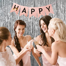 2 Pack Silver Foil Curtain Party Streamers Metallic Tinsel Foil Fringe Photo Booth Backdrop for Birthday Wedding Engagement Baby Shower Bachelorette Christmas Holiday Celebration Party Decorations | 2 Pcs — 6