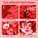 ARTISTRO 5 Red Tones Dual-Tip Acrylic Paint Marker Pens for Drawing — 5