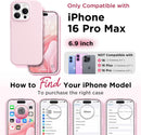GolbinBox Magnetic for iPhone 16 Pro Max Case, Silicone Cover, Chalk Pink — 2