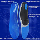 240lbs+ Plantar Fasciitis Pain Relief Insole Orthotic Insert - Dark-blue - MEN (12-12 1/2)|WOMEN (14-14 1/2)--305MM — 2