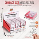 Metal Puzzles Brain Teaser, 24pcs Portable Wire Puzzles for All Ages — 3