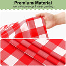 misaya 4 Packs Buffalo Disposable Table Cloth, 54 x 108 Inch Waterproof Plastic Tablecloth, Rectangle Red and White Checkered Table Covers for Picnic, Birthday, Party, Back to School | 54" x 108" - 4 Pack — 7
