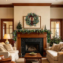 WANNA-CUL 24In Christmas Wreath for Front Door with 3M 30 LED Timer Lights — 8