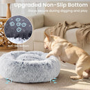 JOLLYVOGUE Small Dog Bed, Calming Dog Beds for Small Dogs & Indoor Cats - 20 Inches Donut Washable Cat Bed for Kittens & Puppies, Round Fluffy Plush Faux Fur Pet Beds(Smoke Grey) — 5
