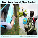 SZHLUX Camping Hammock Double & Single Portable Hammocks with 2 Tree Straps and Attached Carry Bag,Great for Outdoor,Indoor,Beach,Camping,Light Grey / Sky Blue — 6