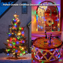 Dirnun Led Christmas Net Lights Outdoor Christmas Lights Multicolor 160LED 5ftx7ft, Waterproof Outdoor Indoor Fairy Mesh Net Light for Xmas Party, Yard, Patio, Trees, Shrubs, Bushes Decorations — 5