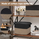 Goodpick Woven Storage Basket for Shelves, 13" x 10" x 9", Black Jute — 4