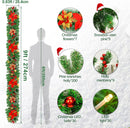9FT Prelit Artificial Christmas Garland with Lights: Greenery Garland Decoration with 30 Warm LED Lights - Xmas Garland for Office Fireplace Mantle - Christmas's Day Indoor Outdoor Holiday (Garland3) — 2