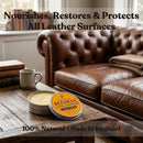 Premium Beeswax Leather Conditioner & Balm – Hand-Poured Natural Restorer for Boots, Bags, Jackets, Furniture, Car Seats & More – Cleans, Conditions & Protects – 1.0 Fl Oz - 1.0 Fl Oz (Pack of 1) — 2