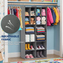 6 Tier Hanging Closet Organizer, 16 Compartments Dual Row Storage, Grey — 7
