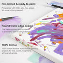 PHOENIX Large Stretched Canvas for Painting 18x18 Inch/5 Value Pack, 8 Oz Triple Primed 5/8 Inch Profile 100% Cotton White Blank Canvas, Square Framed Canvas for Oil Acrylic & Pouring Art | Studio Set (8 Oz.) | 18"x18" — 2