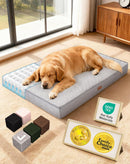 OhGeni Orthopedic Waterproof Large Dog Bed, Memory Foam, 41 inch(Gray)