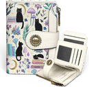 Icycay Cat Small Wallet Women RFID Blocking Bifold Cute Credit Card Holder - Cat Book — 1