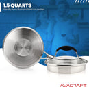 AVACRAFT 1.5 Quart Stainless Steel Saucepan with Glass Strainer Lid — 5