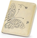 KITEVIUN Small RFID Wallet Women Ultra Thin Slim Womens Wallet Mini Compact Bifold - Light Yellow — 1