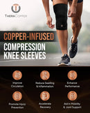 TheraCopper Copper Knee Brace for Women & Men (Large, 2 Pack) — 2