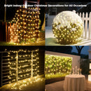 Led Net Lights Christmas Lights Outdoor 200Led 9 ftx 6ft Upgraded WarmWhite Christmas Net Lighting, Waterproof 5mm LED Wide Angle Outdoor Indoor Mesh Net Light for Trees, Bushes, Shrubs Decorations — 6
