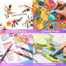 Caliart 34 Double Tip Brush Pens Art Markers for Adult Coloring Books | Black | 1 Count (Pack of 34) — 7