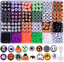 BBita 1480pcs Halloween Polymer Clay Beads Charms Friendship Bracelet Necklace Earring Jewelry Making kit,… — 1