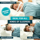 Lunderg CPAP Pillow for Side & Back Sleepers - Memory Foam — 6