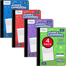 Mead Primary Composition Book, 4 Pack, Primary Ruled Journal, Grades K-2, 7-1/2" x 9-3/4", 100 Sheets per Comp Book, Assorted Colors (610053-ECM) | Pack of 4 — 2