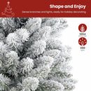 SHareconn 7.5ft Snow Flocked Spruce Pre-lit Artificial Christmas Tree,White — 3