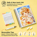 Ohuhu Alcohol Markers 72 Colors Brush& Soft Chisel for Adult Cozy Coloring | Brush & Soft Chisel — 6