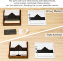 Wooden Hidden Blocks Puzzle Game - 80 Brain Challenges with Solid Wood Box & Deluxe Black and White Pieces, 3D Logic & Spatial Thinking Tabletop Toy, Perfect for Family Fun & Creative Gifts — 5