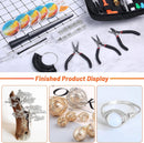 Audab Jewelry Wire Wrapping Jewelry Making Supplies Kit, Ring Sizer Measuring Tools Kit with Tools, Ring Craft… — 8