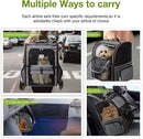 Cat Carrier Backpack, Expandable Pet Carrier with Sun Shade & Full Front Opening, Breathable Mesh Backpack for Small Dogs & Medium Cats Up to 18 Lbs, Foldable for Hiking, Camping (Grey) — 6