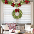 HipTree 6ft Pre-Lit Real Touch Norfolk Christmas Garland with Lights — 8