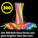 Glow Sticks Bulk Neon Party Supplies - 200 8” Neon Party Glow Sticks w/ Connectors for Glow Necklaces and Glow Bracelets Glow in the Dark Party Supplies | 200 Pack — 3