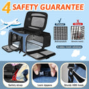 Petskd Top and Side Expandable Small Pet Carrier Airline Approved, Blue