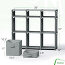 Cube Storage Organizer with Storage Bins Included - The Perfect Closet Organizers and Storage Solution. Includes 9 Storage Cubes, Great For Toy Storage, Closet Storage, Clothes Storage (Grey) — 2