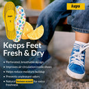 Kids Insoles Cut to Fit - Breathable Shoe Inserts for Children & Toddler, Prevent Blisters Keep Feet Fresh, Up to 23cm / 9 inch - Kaps Arieto — 3