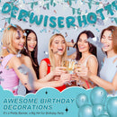 Fulmoon Older Wiser Hotter Banner Birthday sign, Teal — 6