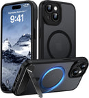 Magnetic Case for iPhone 15 with Stand and Camera Protection — 1