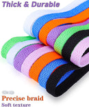 Teskyer Shoe Laces for Sneakers, 4 Pairs Flat Shoelaces | White — 2