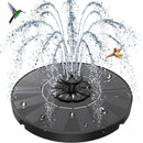 SZMP Solar Fountain 2026 Upgrade, Solar-Powered Bird Bath Fountain with 4 Fixed Rods & 7 Nozzles for Garden, Pond, Pool, and Patio – No Battery Required, Attracts Hummingbirds & Wildlife | Black — 1