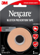 Nexcare Blister Prevention Tape, Waterproof Foam Medical Tape, Sticks Firmly to Skin to Help Prevent Blisters - 1 In x 5 Yds, 1 Roll of Tape | 1 Pack — 1