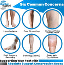 ABSOLUTE SUPPORT Plus Size Toeless Compression Tights for Women 20-30mmHg, Womens Opaque Compression Pantyhose with Plus Size for DVT, Reticular Veins, Superficial Thrombophlebitis, Black, 5X-Large — 3