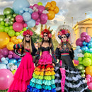 CROSSFINGERS Mexican Cinco de Mayo Fiesta Balloon Arch Kit,145pcs Rainbow Balloon Garland for Mexican Fiesta Party Decorations Luau Birthday Hawaii Tropical Carnival Baby Shower Birthday | Colorful — 3